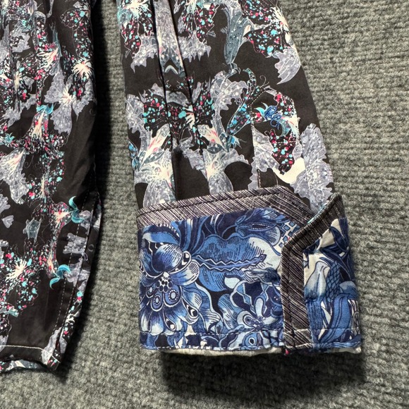 Robert Graham Shirt 2XLT Button Floral Colorful Flip Cuff Tall - Picture 6 of 12